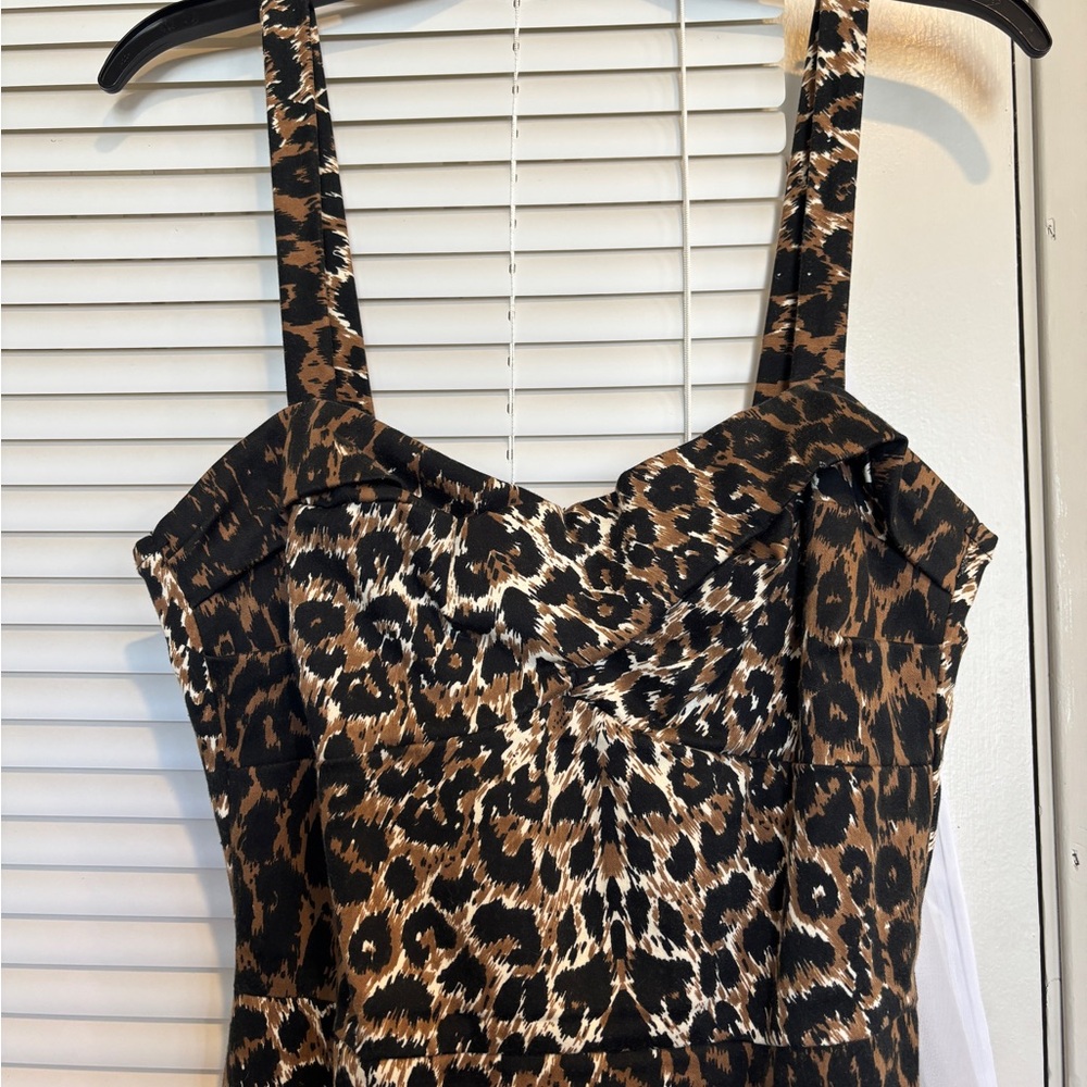Original Dixiefried (not Pinup Couture) Leopard Dress Medium - Picture 3 of 10